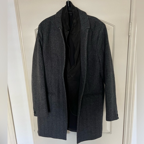 AllSaints Men’s Cashmere Blend Merton Coat XXL MSRP: $615 - Picture 3 of 8